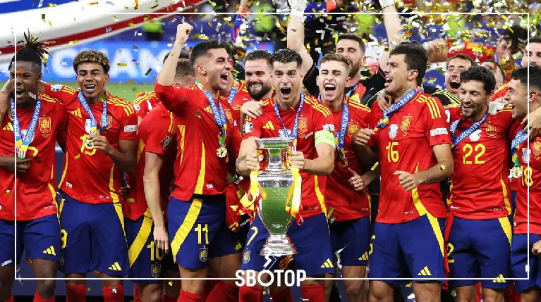 SBOTOP: Inggris 1-2 Spanyol - Gol Terlambat Mikel Oyarzabal Antar Spanyol Menangkan Final Euro 2024